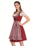 3-teiliges Damen Dirndl Set – Dunkelblaues Oktoberfest Kostüm mit Bluse und Schürze